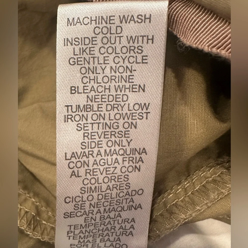 NWT Democracy Cargo Pants Curve Equality Stretch Waist Leg Ties Neutral Sz 14 - Picture 9 of 9